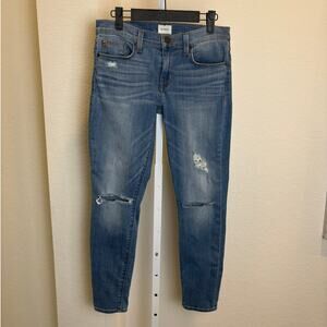 Hudson Womens Krista Ankle Low Rise Super Skinny Distressed Denim Jeans Size 26